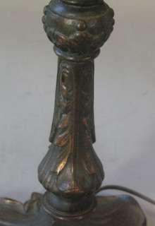 Antique Copper Plated Cast Iron Art Nouveau Lamp Base c. 1920  