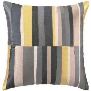  Trina Turk Down Filled Watercolor Stripe Pillow, Gray 
