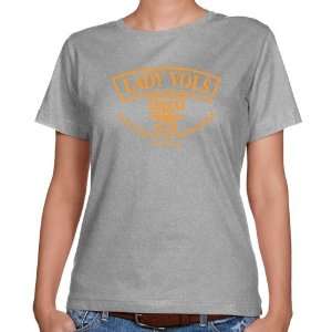   Lady Vols Ladies Ash Heritage Classic Fit T shirt: Sports & Outdoors