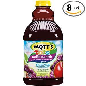 Motts Motts for Tots Grape, Bone Support, 64 Ounce Bottles (Pack of 8 