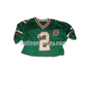  Green No. 2 Game Used Florida A&M Russell Football Jersey 