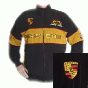  Porsche Motor Sport Jacket Black and Gold Sports 