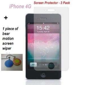  for Iphone 4g with Lint Cleaning Cloth and 1 Piece of Bear Motion 