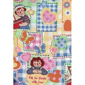  Raggedy Ann & Andy Citrus Patchwork Fabric: Arts, Crafts 