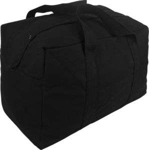 Black Military Heavy Weight Parachute Cargo Bag  