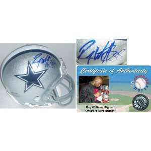  Roy Williams Signed Cowboys Mini Helmet w/#38: Sports 