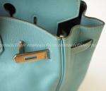 Auth Hermes blue jean togo BIRKIN 35 CM PallHW shopper bag handbag 