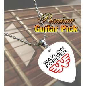  Waylon Jennings Premium Guitar Pick Necklace: Musical 