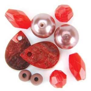  Blue Moon Bead Mix Natural Elegance Glass/Shell #1 Red 
