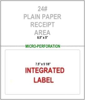 HALF PAGE SHIPPING LABELS with easy tear HALF PAGE PAPER RECEIPT TRIAL 