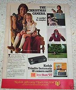 1977 MICHAEL LANDON family wife Kodak camera VINTAGE AD  