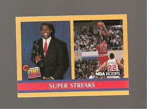 MICHAEL JORDAN MAGIC JOHNSON NBA HOOPS 1990 CARD #385  