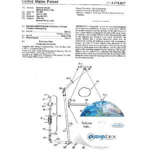  NEW Patent CD for DOUBLE DIFFUSER HOLOGRAPHIC SYSTEM 