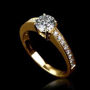  Holyland 1 CT REAL CERTIFIED DIAMOND ENGAGEMENT RING 14K 
