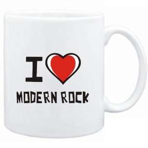  Mug White I love Modern Rock  Music