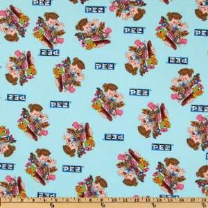   44 Wide PEZ(R) Kids Aqua Fabric By The Yard: Arts, Crafts & Sewing