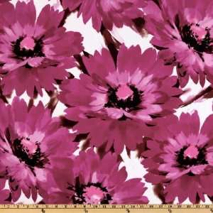   Knit Large Floral Fuchsia Fabric By The Yard: Arts, Crafts & Sewing