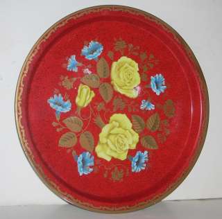   Metal Floral Motif Tray made in London, England by Elite Trays