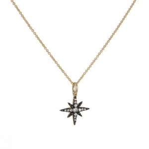  MIZUKI  Diamond Starburst Charm Necklace Jewelry