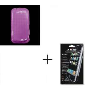  Crystal Clear Transparent Hot Pink Checker TPU Case and 