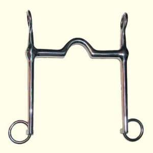 Half Tom Bass Stainless Steel Weymouth Bit Without a Chain:  