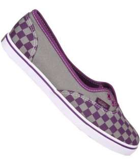 Vans Authentic Lo Down Checkerboard Grey Gray Purple Skate Shoes 