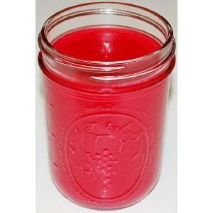   Homemade 8oz Mason Jar Soy Candle   Raspberry Sangria 