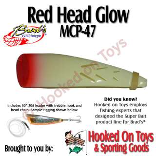 Brads Super Bait Mini Cut Plug 3.0 Red Head Glow MCP 47  