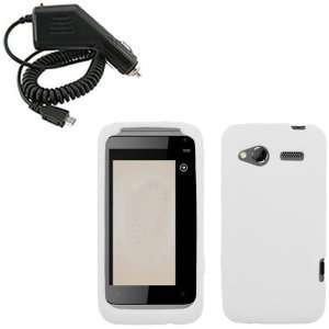  iFase Brand HTC Radar Combo Solid White Silicone Skin Case 