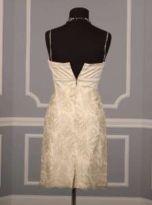 AUTHENTIC Justina McCaffrey Ivory Gold Champagne Chantilly Lace 