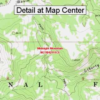  USGS Topographic Quadrangle Map   Midnight Mountain, Idaho 