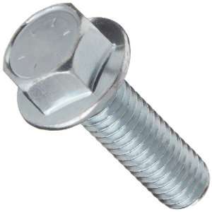 Grade 8 Zinc Plated Steel Serrated Flange Screw, Hex Drive, 1/4   20 