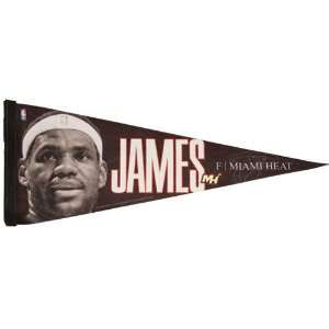  NBA Miami Heat Black Lebron James Player Pennant: Sports 