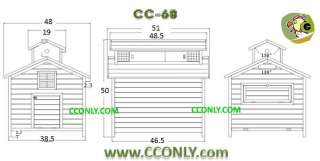 Chicken coop C 68R2 Hen house Poultry Rabbit Hutch Cage  