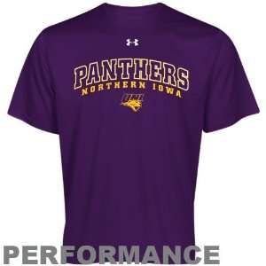   Northern Iowa Panthers Purple HeatGear Training Performance T shirt