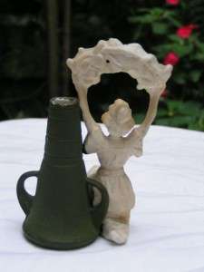 Great Art Nouveau Unger Schneider Bisque Figurine Vase  