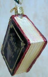 OLD WORLD Holy Bible Red ORNAMENT God Testament 32085  