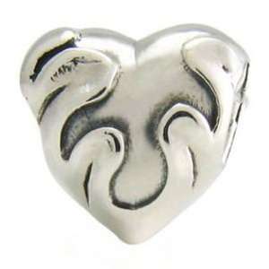    Ohm Sterling Silver Wrapped in Love Heart Bead Charm Ohm Jewelry