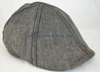 Mens Summer Duck Bill Curved Ivy Drivers Hat charcoal  