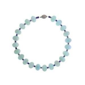  Aquamarine Iolite Bead Necklace Jewelry