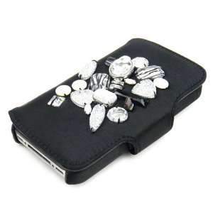   Jewel Book Case for the iPhone 4S, iPhone 4 (Black) Latest Generation