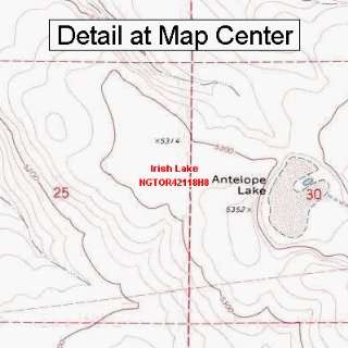 USGS Topographic Quadrangle Map   Irish Lake, Oregon (Folded 