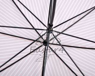 New Japan Lady Stripe w/color trim Sun Stick Umbrella  