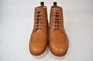 GUCCI LACE UP BOOT SCRIPT LOGO WINGTIP PERFORATIONS G12 13US $695 