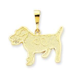  14k Jack Russell Terrier Dog Pendant: Jewelry