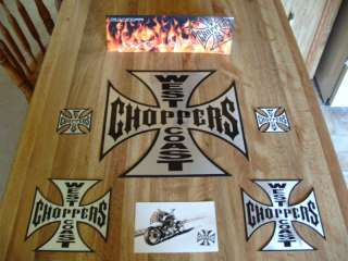 West Coast Choppers Stickers ~Set of 5~ Jesse James  