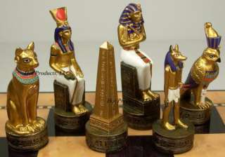 Egyptian egypt set of chess men pieces NEW  