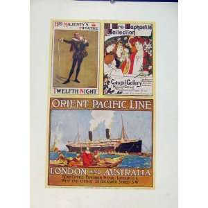  Advertising Majestys Theatre Raphaelite Collection 1906 