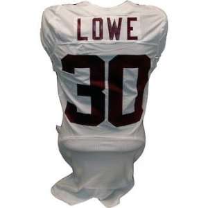  Jonathan Lowe #30 Alabama 2008 09 Game Issued White Jersey 