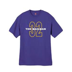  Mens the Mailman 32 Throwback Purple T Shirt Size Large 